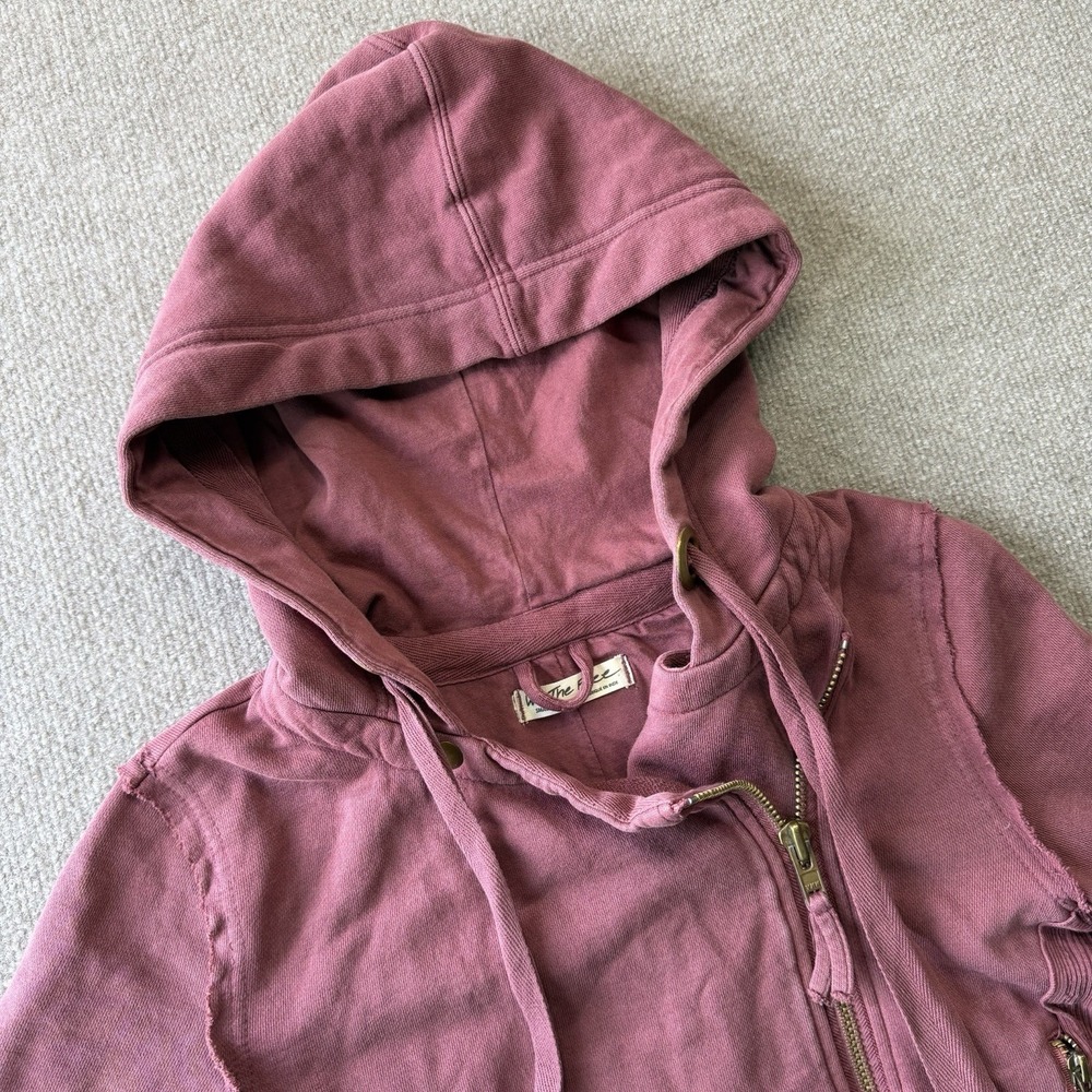 We The Free You Asked For It Moto Hooded Cropped Zip Jacket Woman's Sz Small